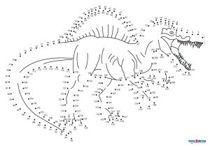 Free printable dinosaur connect the dots