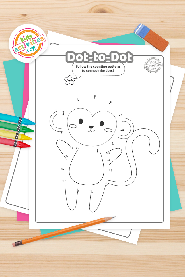 Preschool dot to dot printables coloring pages kids activities blog
