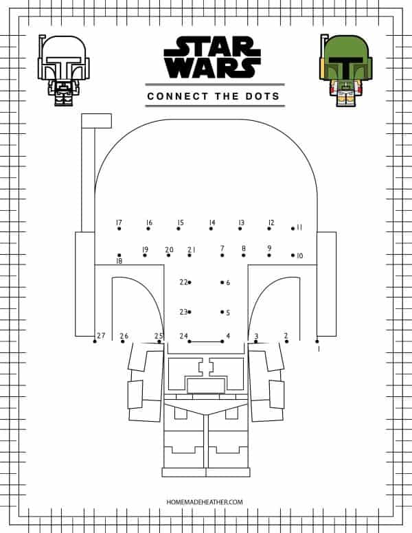 Star wars minecraft connect the dots printables homemade heather