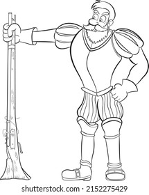 Coloring page cartoon viking scandinavian roman stock vector royalty free