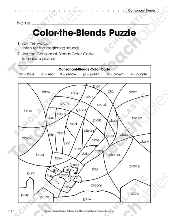 Consonant blends color