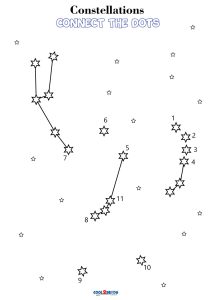 Free printable constellation connect the dots