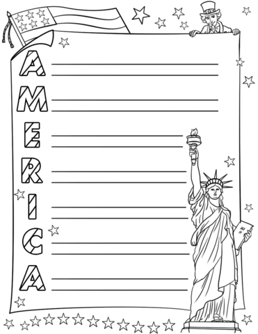 America acrostic poem template free printable papercraft templates