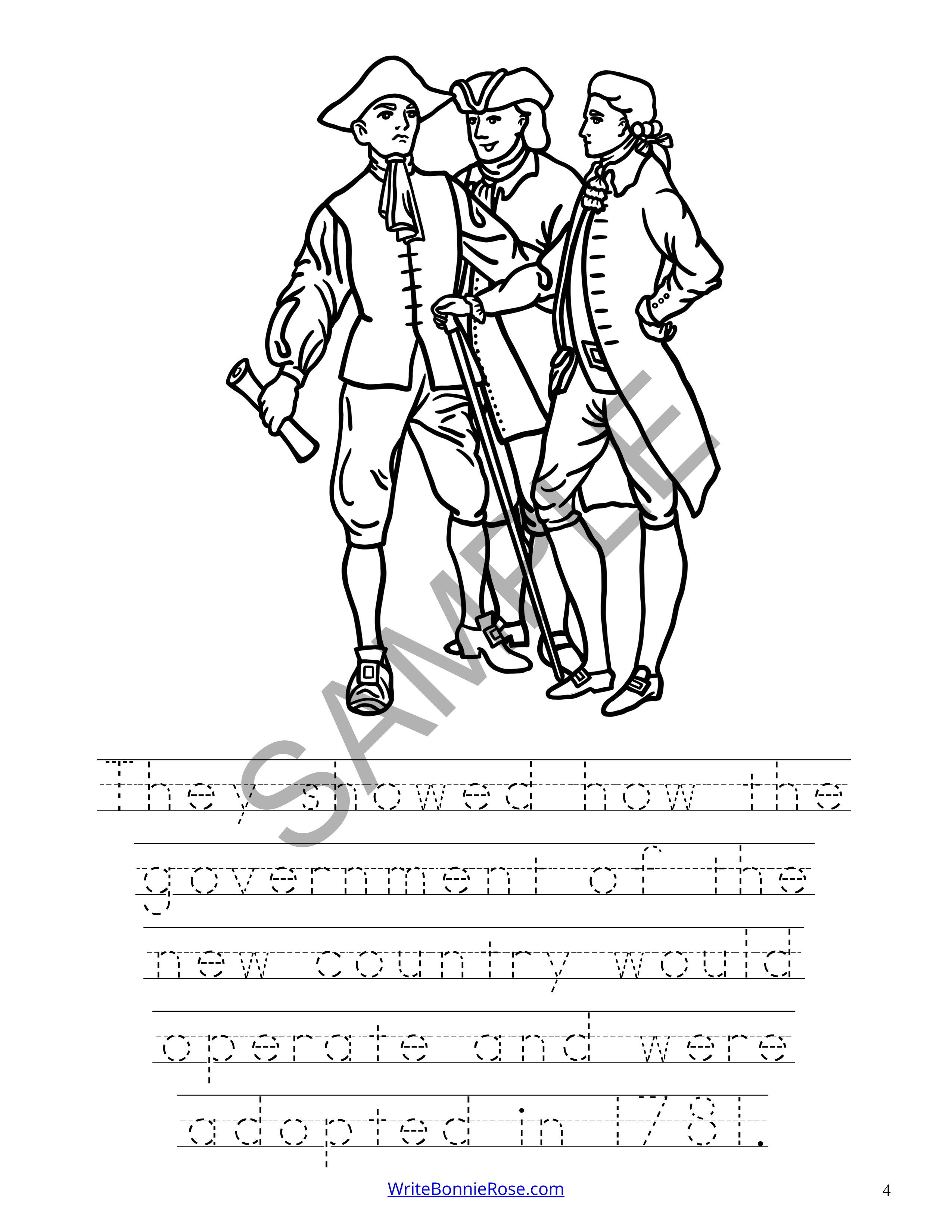 Story of the us constitution and bill of rights coloring book