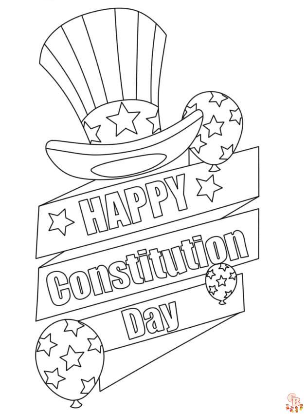 Printable constitution day coloring pages free for kids and adults