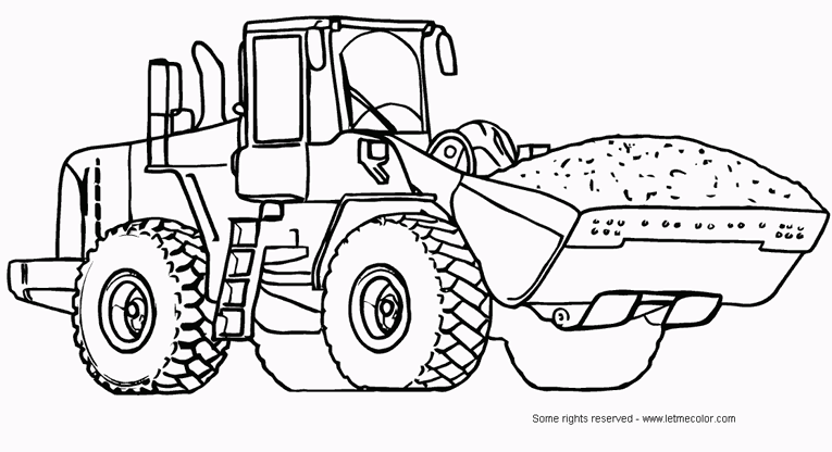 Construction vehicles coloring pages