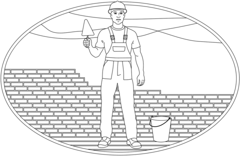 Construction worker coloring page free printable coloring pages