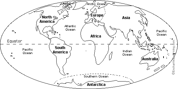 Continents world map coloring page free printable world map world map printable