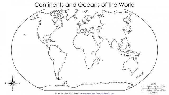 Great image of continents coloring page