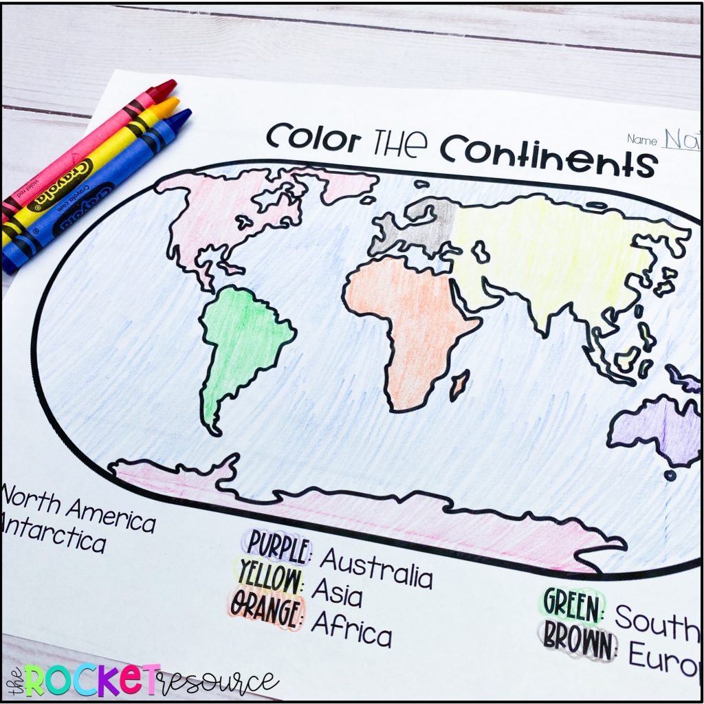 Teaching the continents and oceans