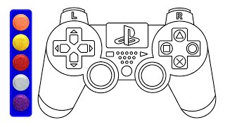 Glitter playstation controller drawing and coloring playstation controller coloring pages