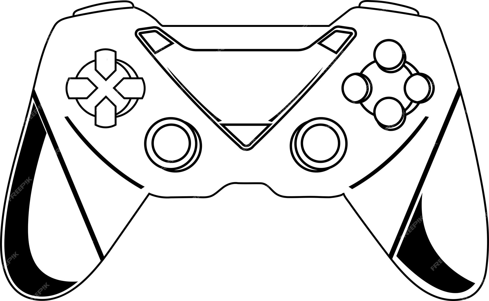 Premium vector game joystick game console gamepad for the console in vector fully editable vector