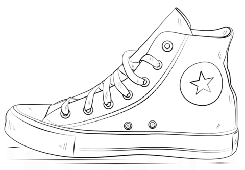 Converse shoes coloring page desenhos de sapatos tãªnis converse tenis desenho
