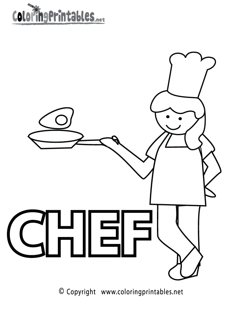 Chef coloring page
