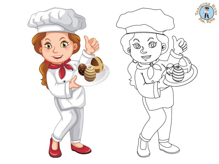 Cook coloring page