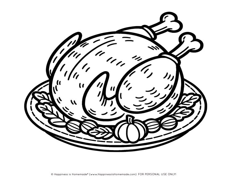 Free thanksgiving coloring pages for adults kids