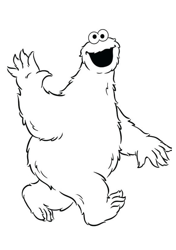 Coloring pages cookie monster coloring page for kids