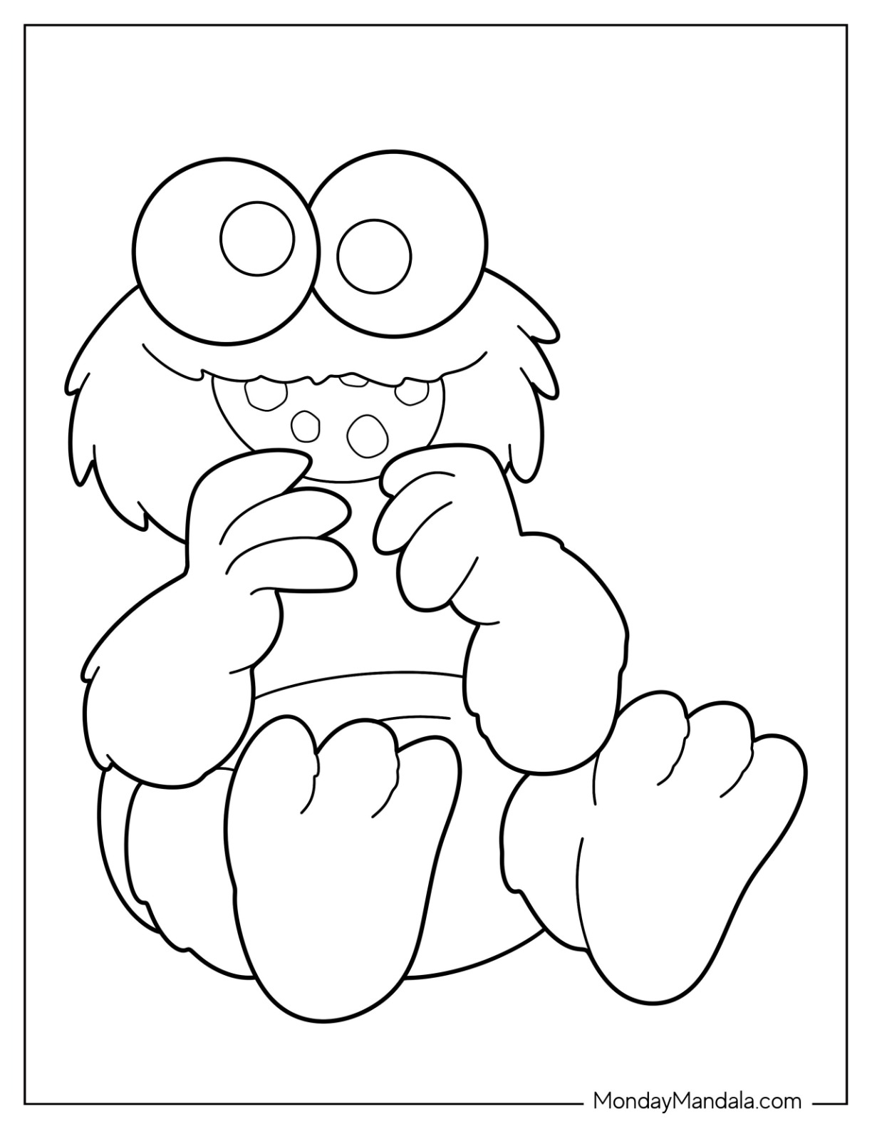 Cookie monster coloring pages free pdf printables