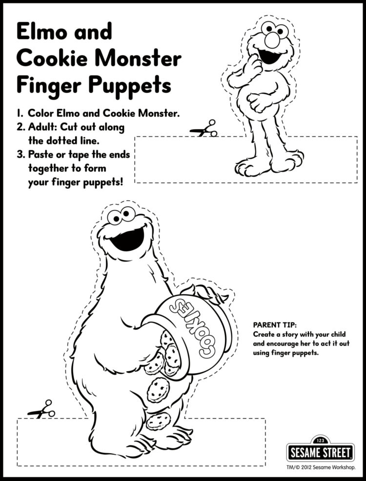 Elmo and cookie monster finger puppets kidsâ kids for parents