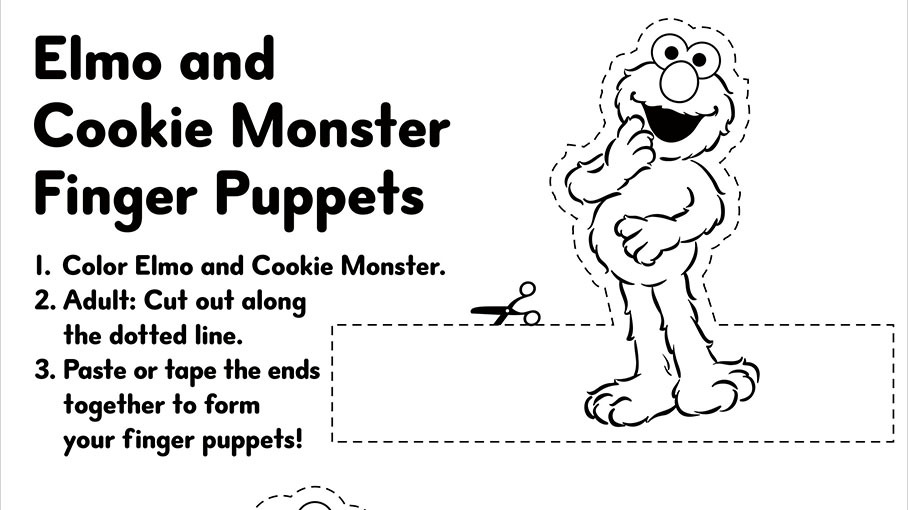 Elmo and cookie monster finger puppets kidsâ kids for parents