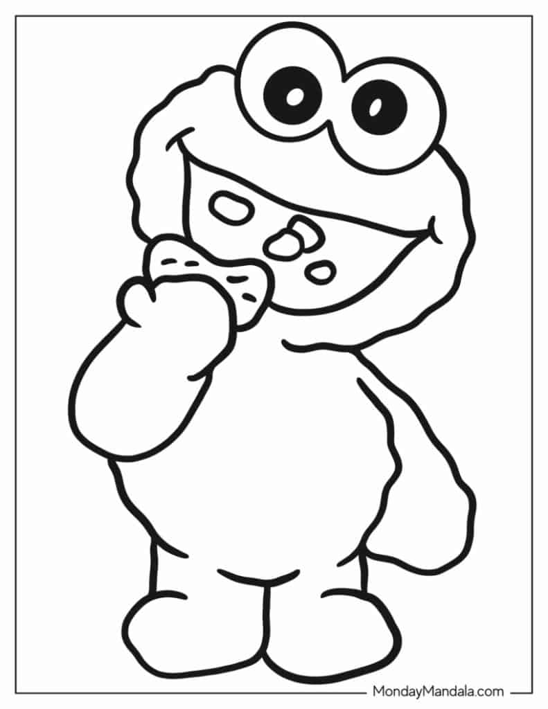 Sesame street coloring pages free pdf printables