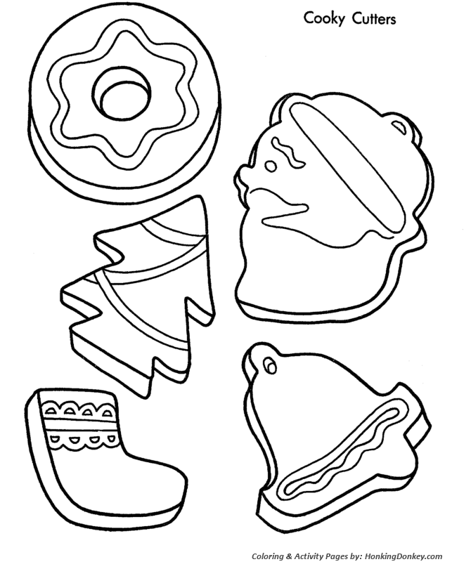Christmas cookies coloring pages