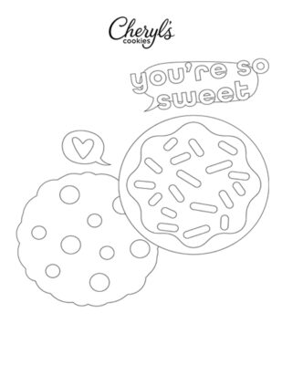 Printable coloring pages and games from cheryls cookies scrumptious bites by cheryls cookies