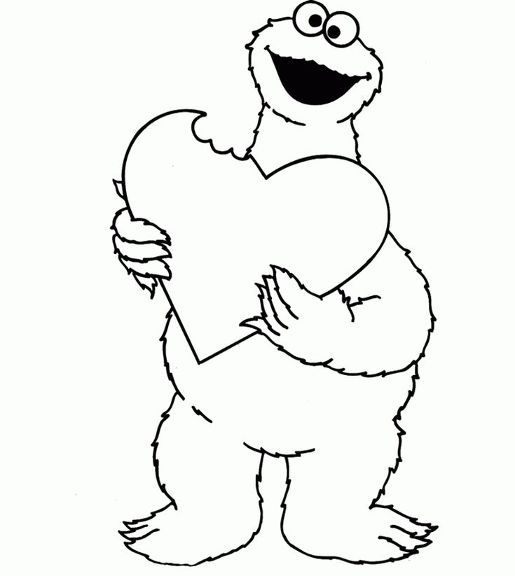 Cookie monster coloring pag monster coloring pag bunny coloring pag valentine coloring pag