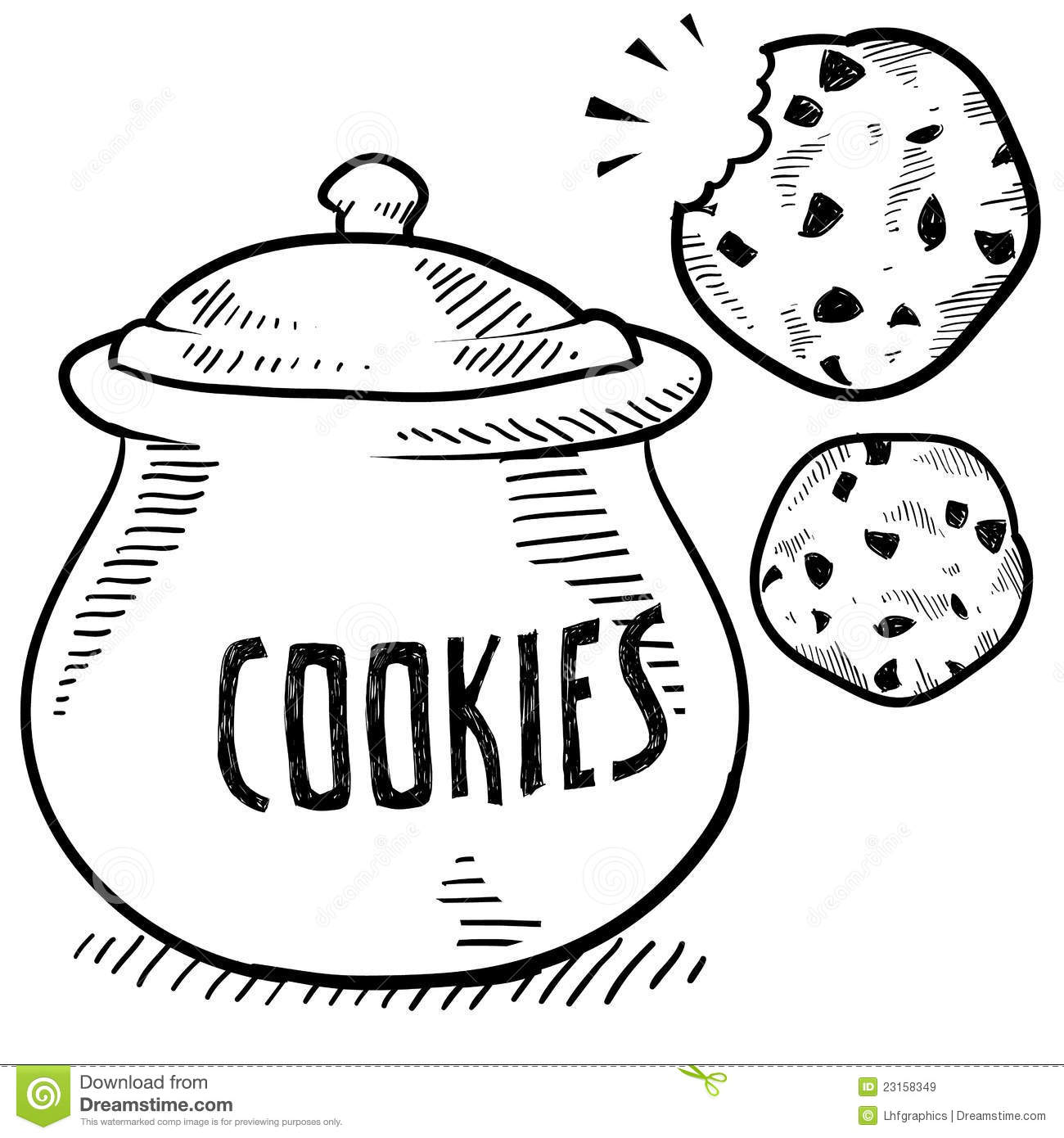 Coloring pages cookie jar sketch coloring pages