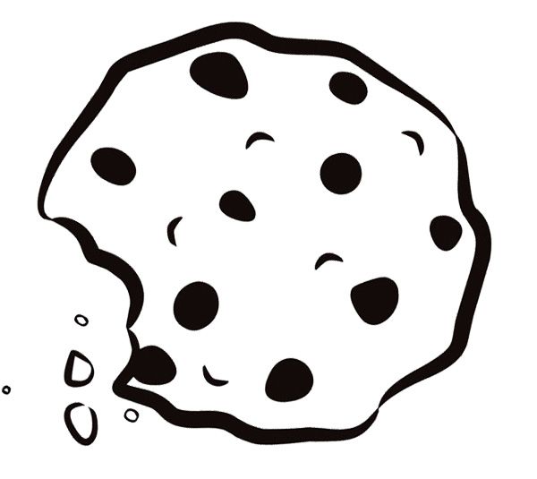 Cookie the big chocolate chip cookie coloring page sweet big chocolate chip cookies cookie clipart chocolate chip cookies