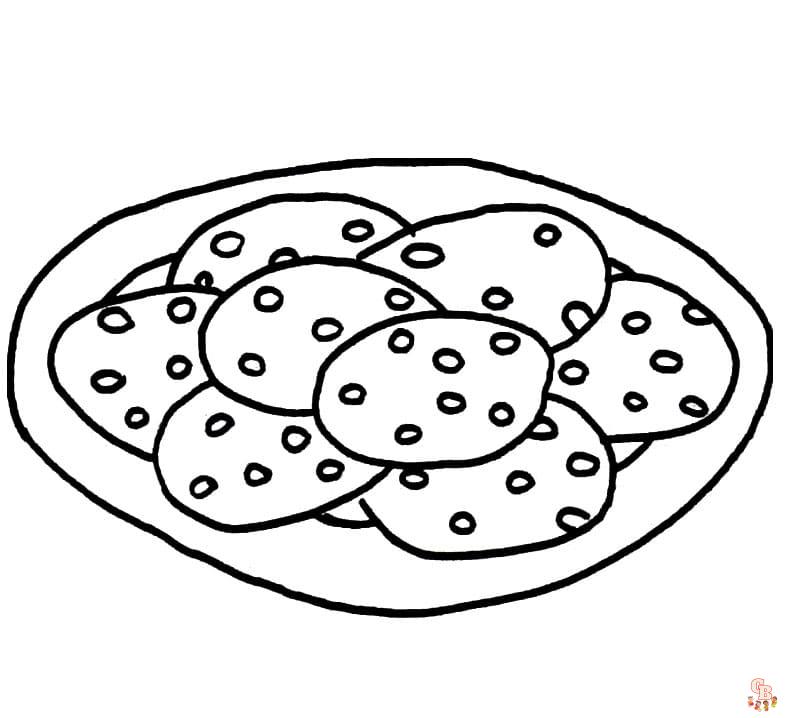 Free cookies coloring pages for kids