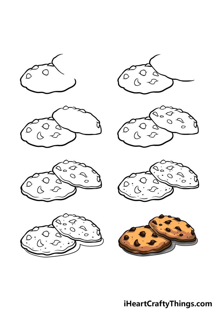 How to draw a cookie â a step by step guide easy drawings cookie drawing food illustration art