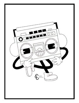 Hip hop coloring pages by qetsy tpt