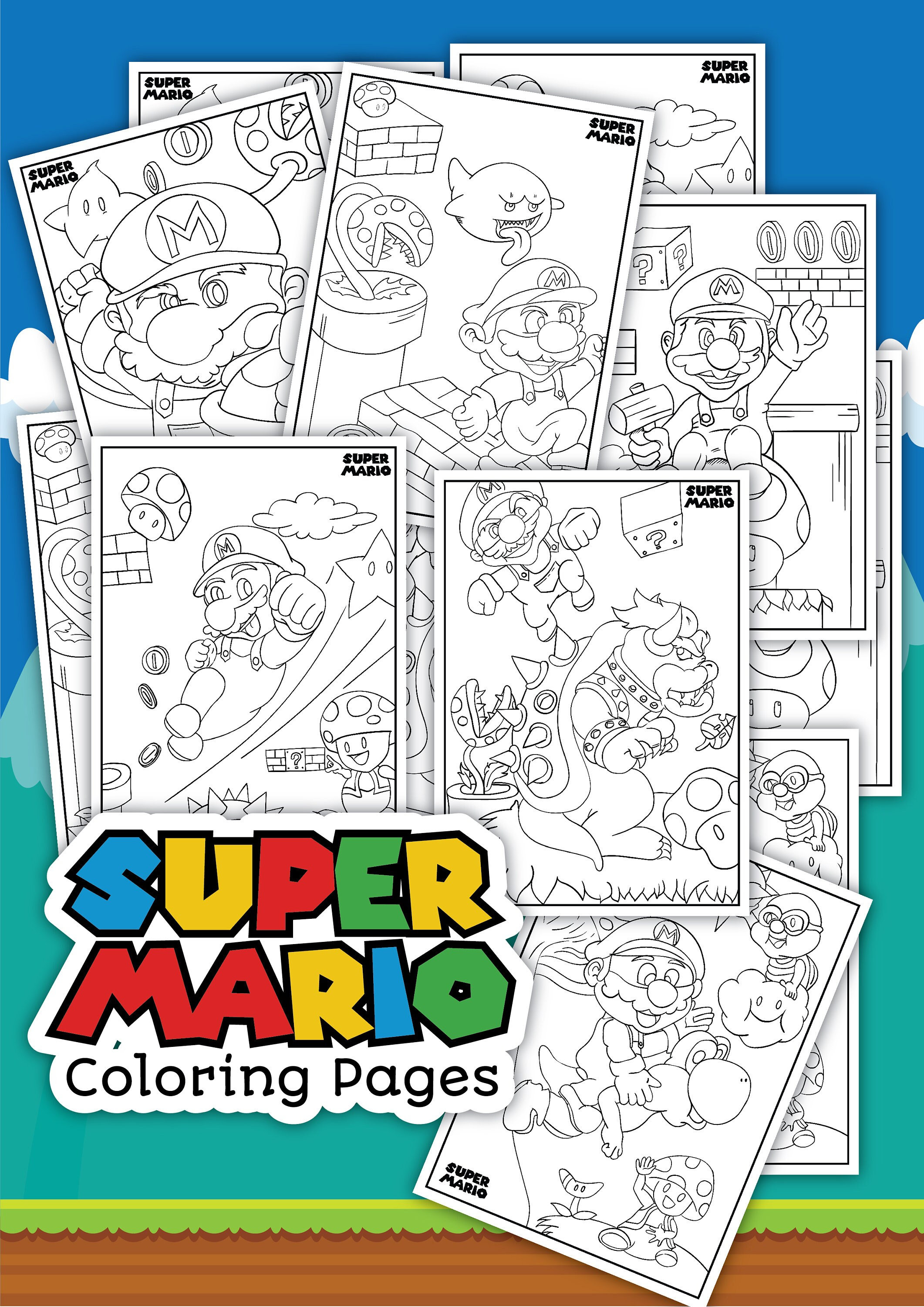 Super mario bros coloring pages