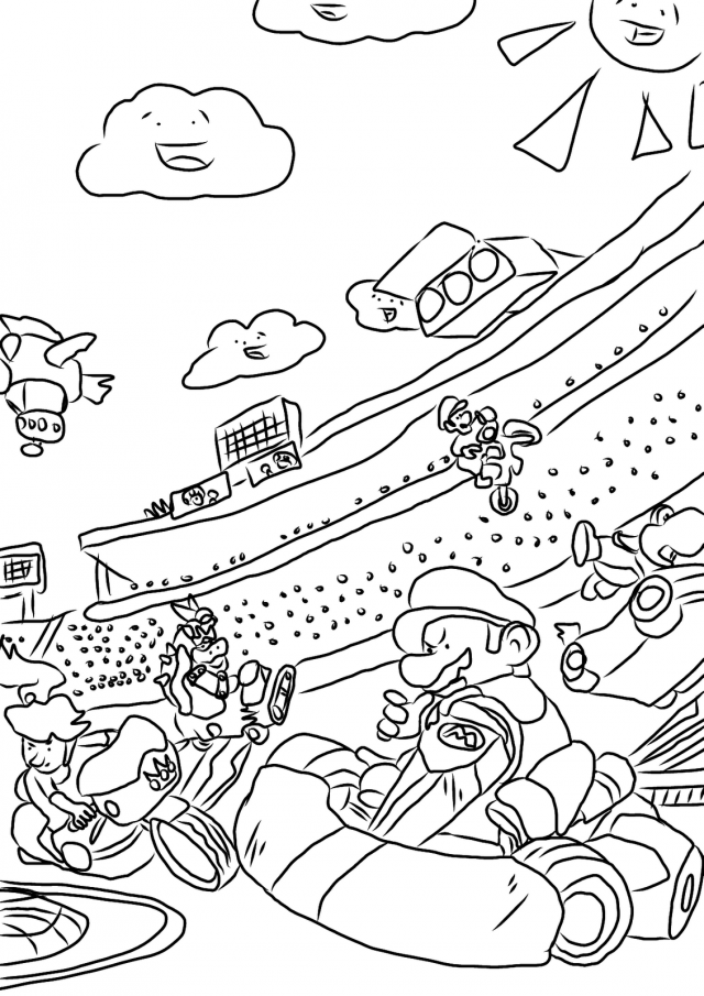 Video game coloring pages