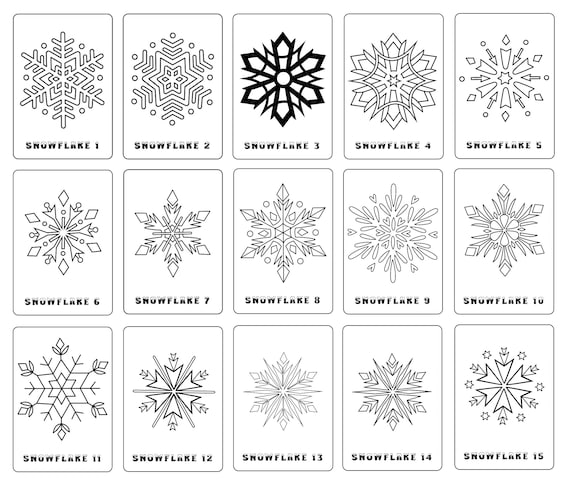Snowflakes coloring book