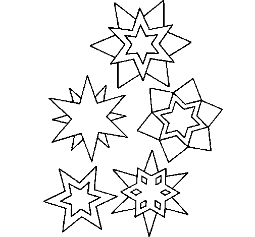 Dibujo de copos de nieve para colorear