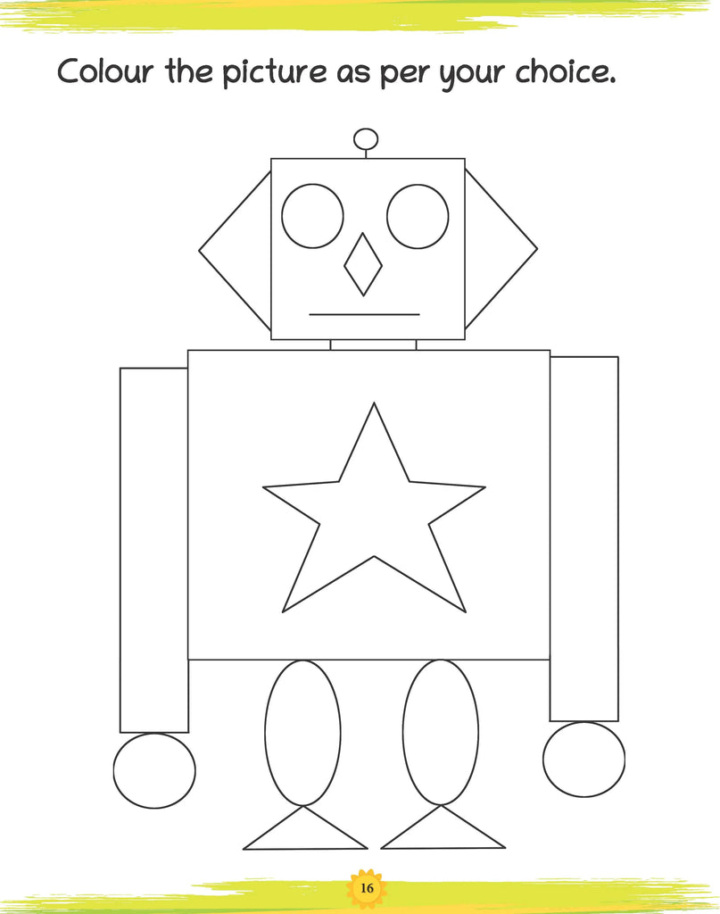 Lil legends book of copy colouring for kidsto learn about shapes age â oswaal books and learning pvt ltd