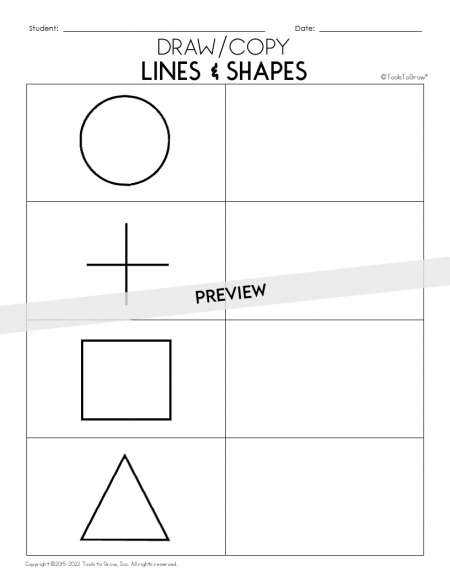 Copy shapes and designs visual motor integration therapy resources tools to grow inc