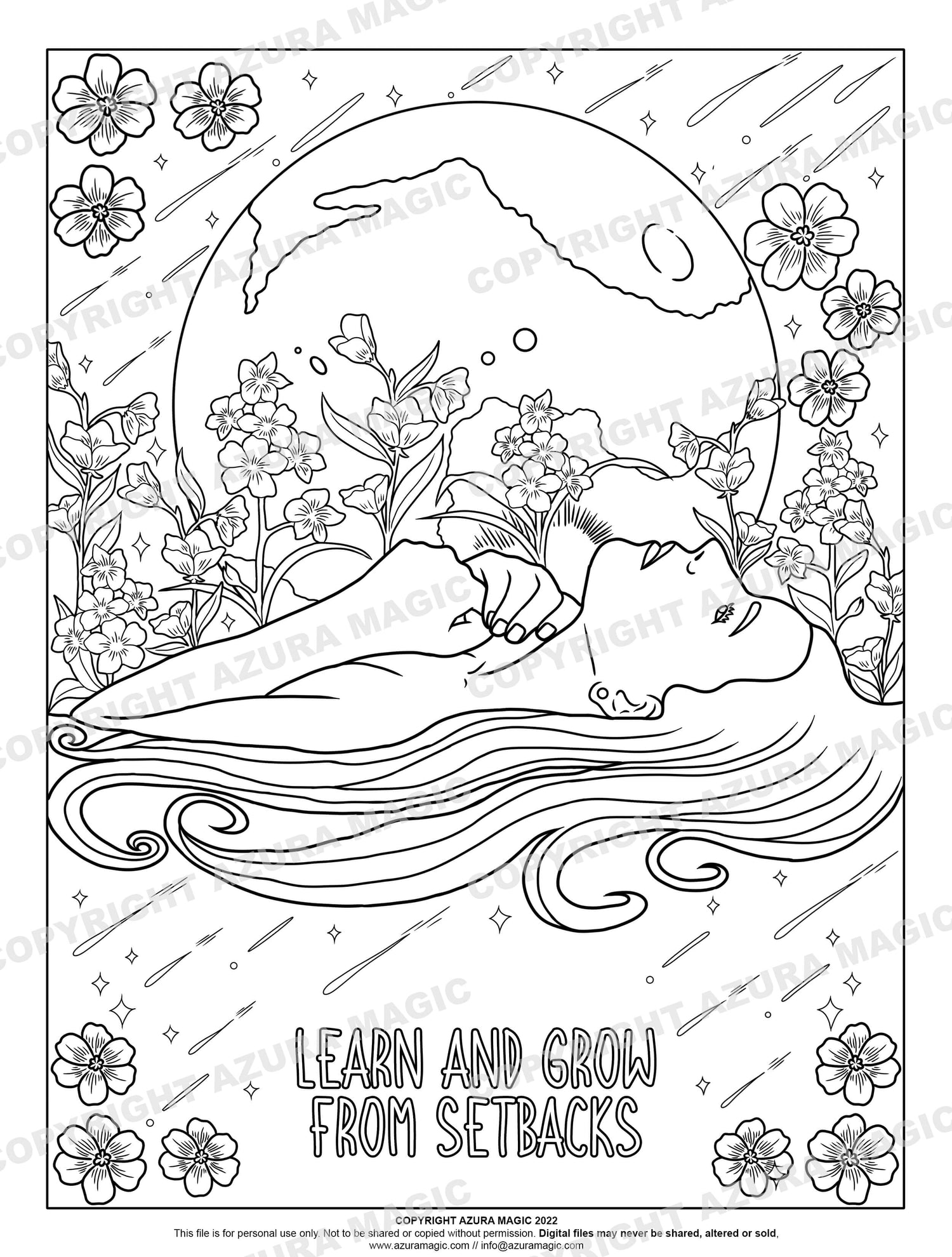 Path to inner path coloring book â azura magic