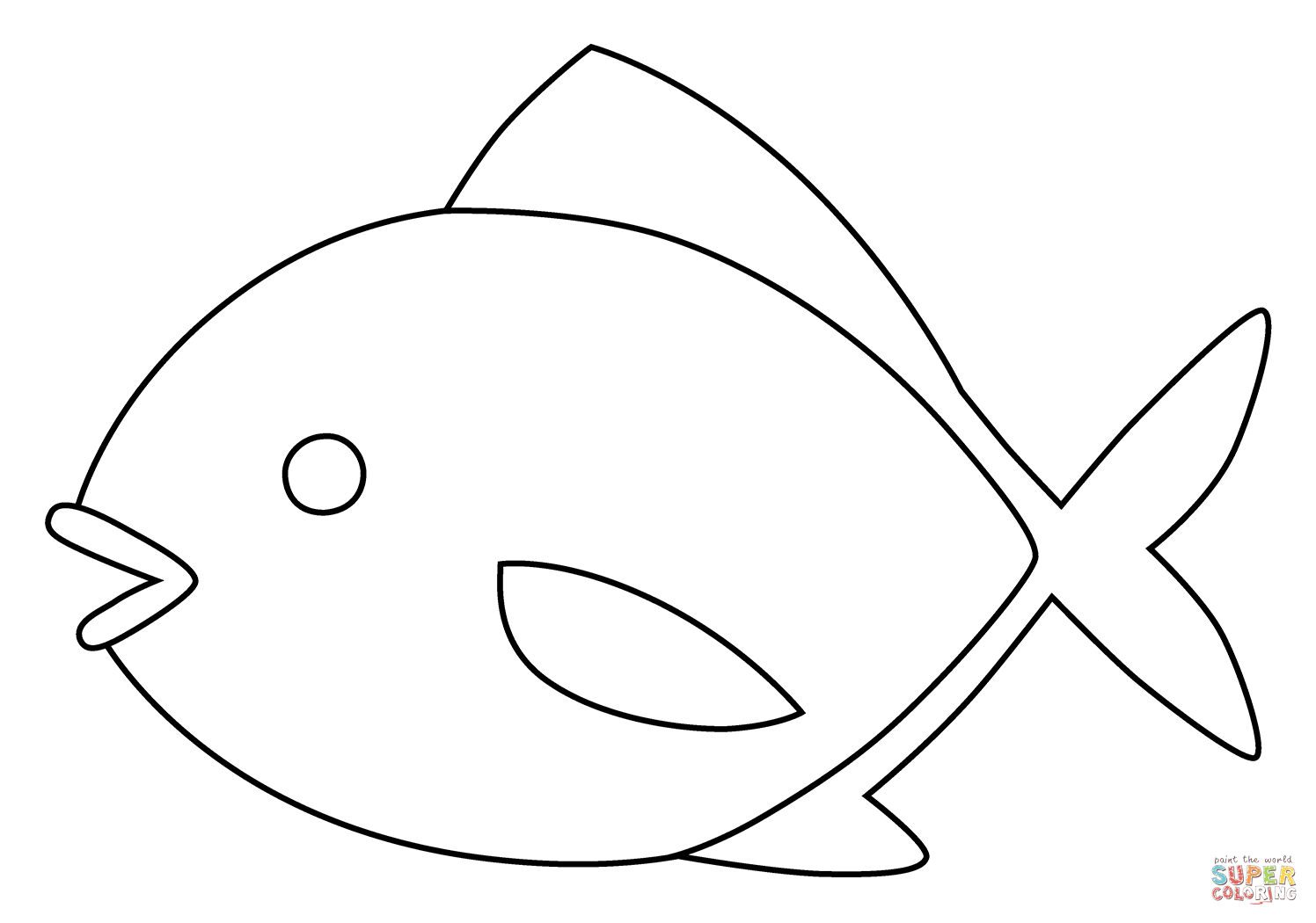Fish emoji coloring page free printable coloring pages