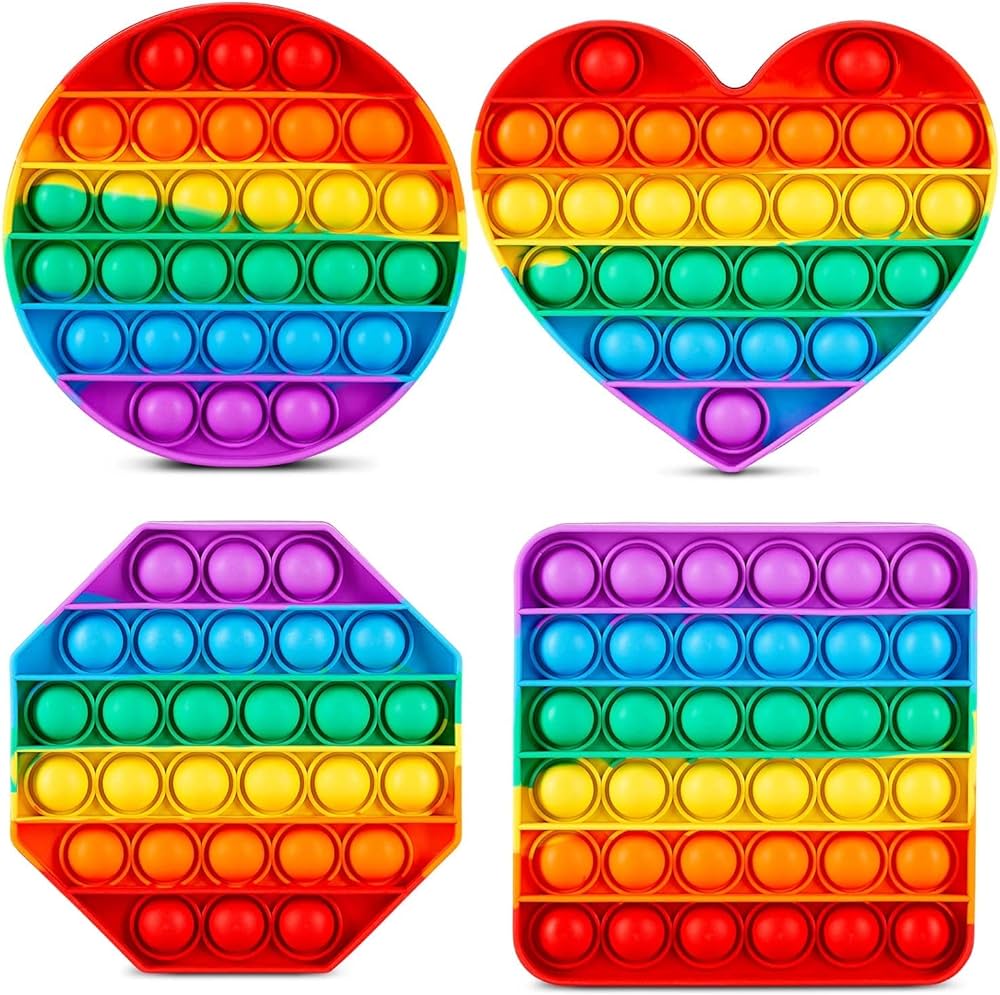 Buy popet for stress relief silicone squeeze toys for kids pressure fidget toys for children and adults pop it push pop its bubble toy for girls random pop its