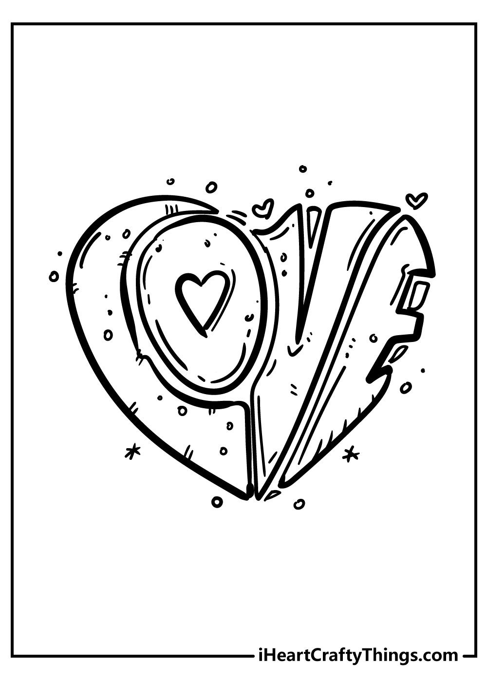 Heart coloring pages free printables