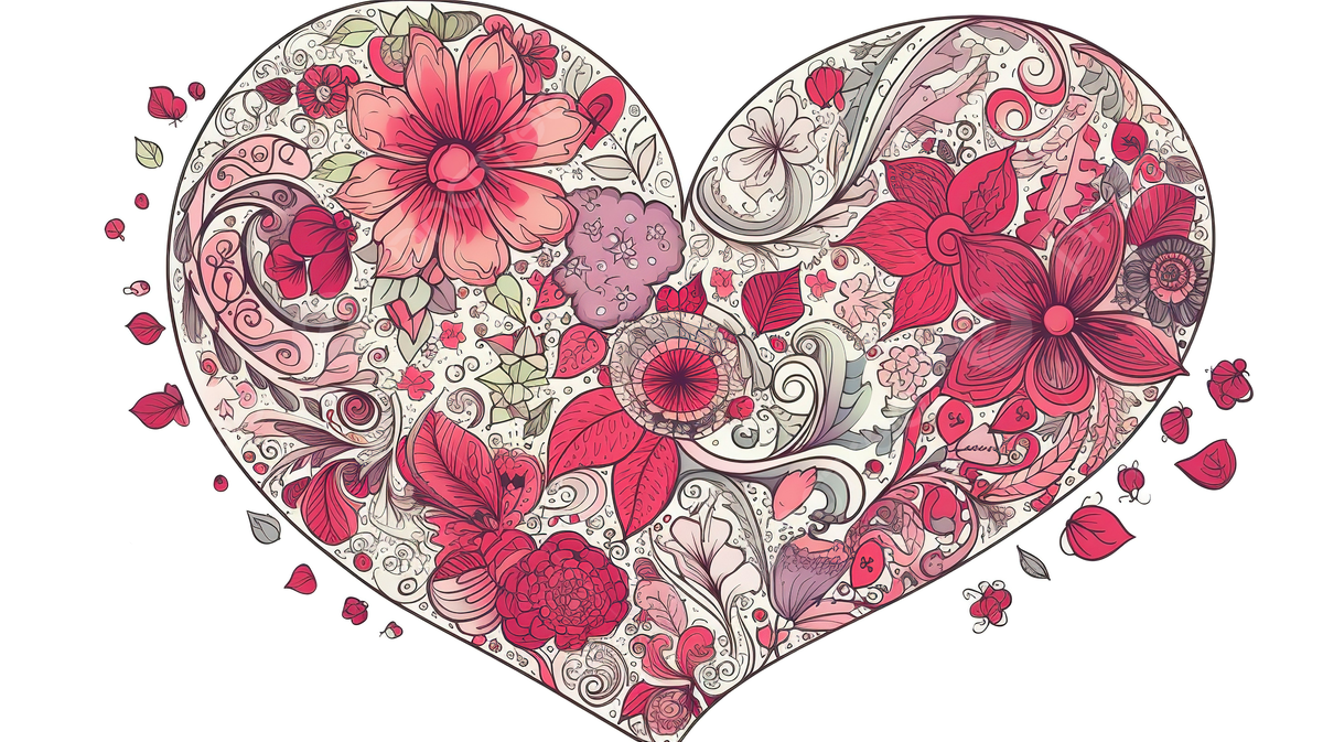 Fondo un corazãn en forma de flor de color rojo fondo imãgen de corazon para imprimir gratis marco de hoja de otoão para imprimir gratis marco con dados para imprimir gratis imagen