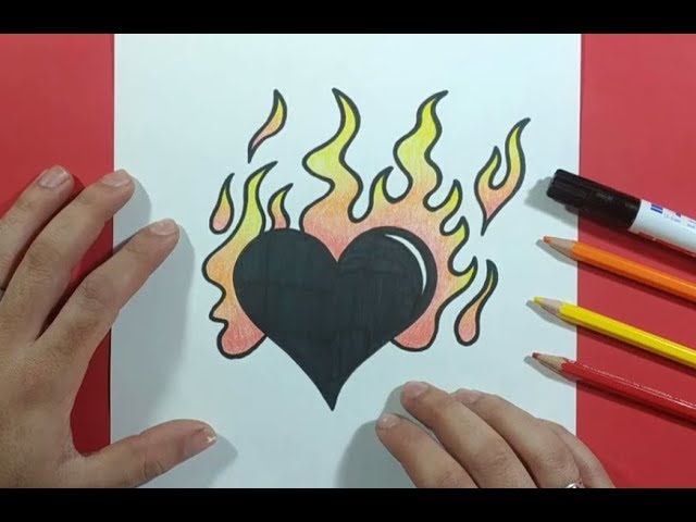 Coo dibujar un corazon paso a paso how to draw a heart