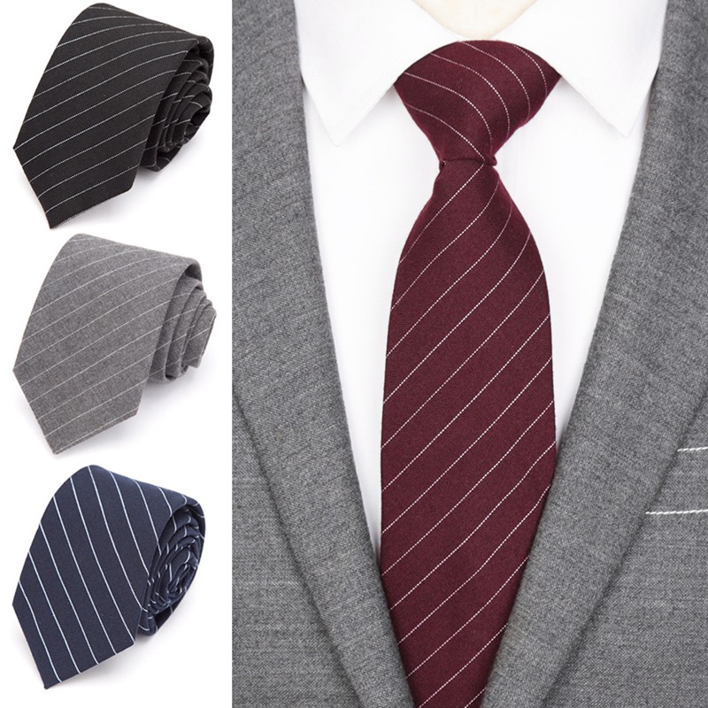 Mens ties formal cotton ties for men stripe black neck tie corbatas cravat business wedding gift party dress male shirt necktie