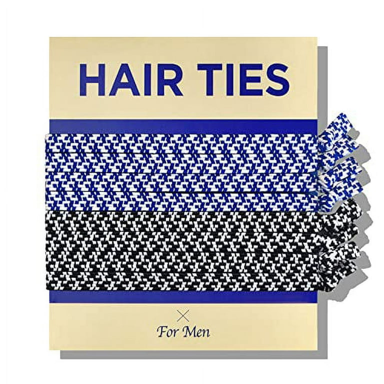 Havhaf knotted mens hair ties for men pcs thin mono blue