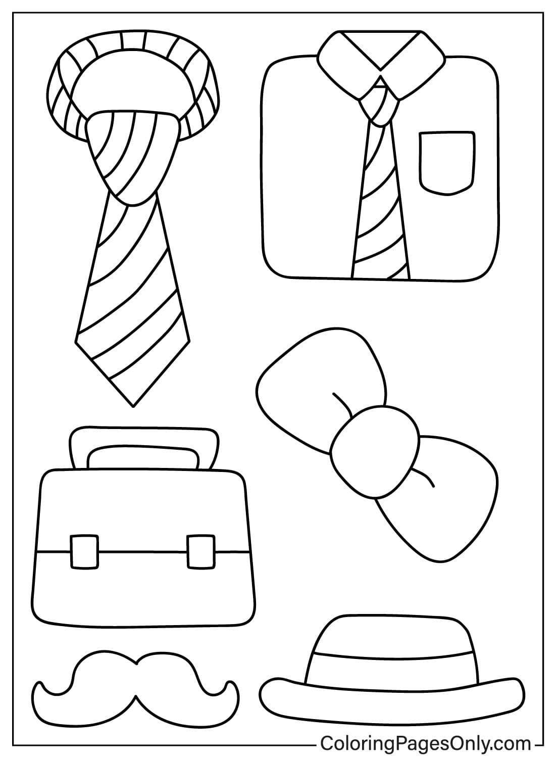 Tie drawing coloring page
