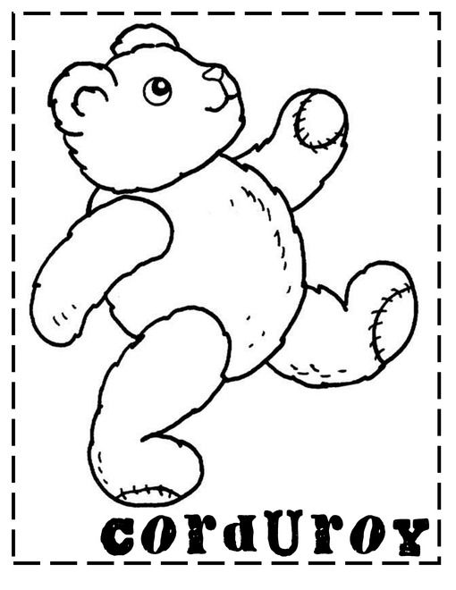 Corduroy lapbook and printables teddy bear coloring pages bear coloring pages book themed crafts