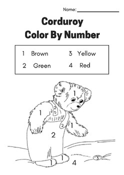 Corduroy color by number by baslers best tpt